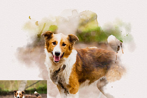 Pet Watercolor Effect Photoshop