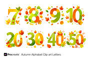 Autumn Alphabet Clipart – Hand-Paint, an Object Illustration by crafty (Thumbnail 9 of 13)