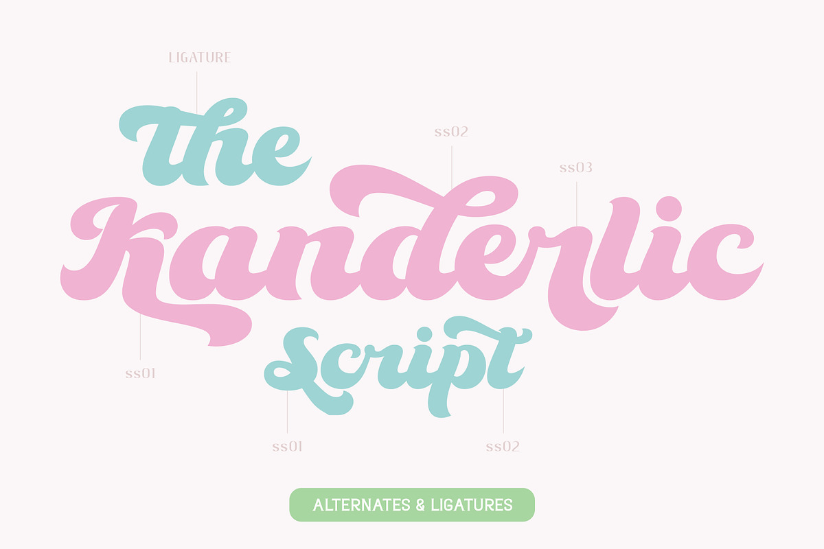 The Kanderlic - Retro Script Font, a Script Font by Ekahermawan (Photo 8 of 10)