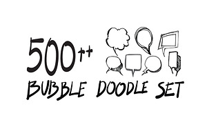 500++  Speech bubbles doodle vet set