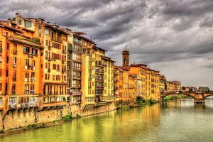 View of embankment in florence ita featuring florence, italy, and river, an Architecture Photo by Leonid Andronov