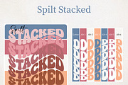 Spilt Stacked - Wave Bundle, a Serif Font by MaxArt Foundry (Thumbnail 2 of 13)