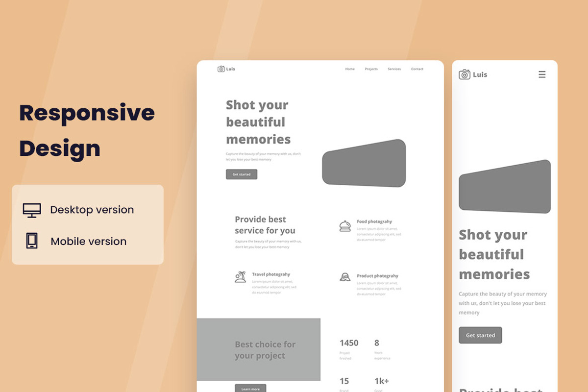 Photographer Wireframe Website, a Wireframe Template by INSPR STD (Photo 2 of 6)
