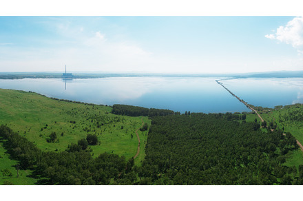 Aerial drone view of lake landscape, a Nature Photo by Jan Jack Russo Media
