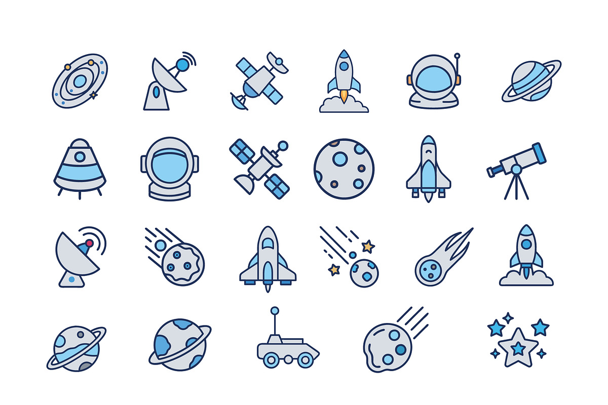 Space Exploration Vector Icons