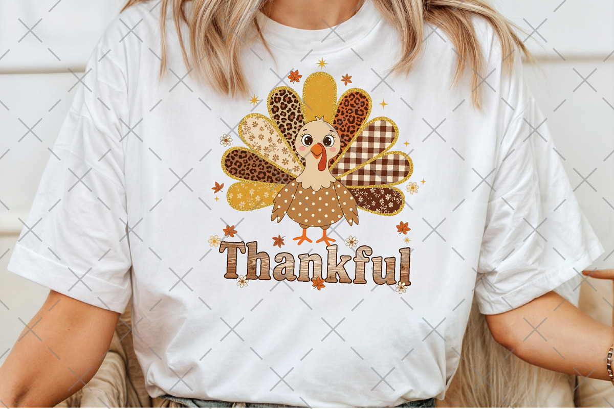 Thankful Turkey Thanksgiving PNG, an Illustration by Craft Nest (Photo 4 of 6)