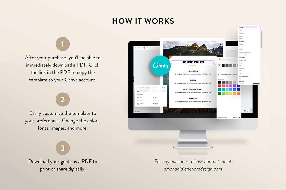 Airbnb Welcome Book Template | Canva, a Brochure Template by Anchor ‹A› Digital Design (Photo 10 of 11)
