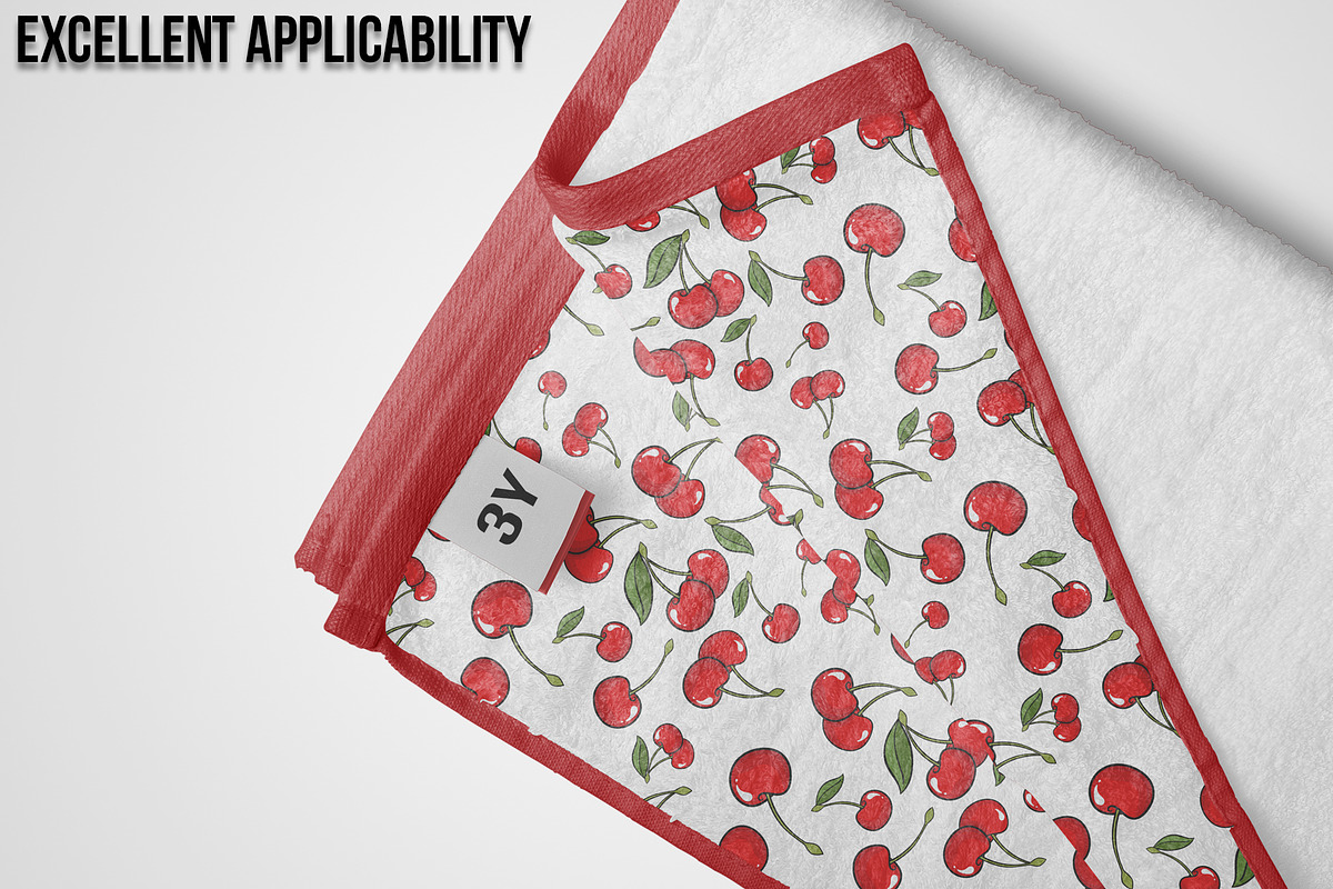 Cherry Seamless Patterns, a Pattern Graphic by 3Y_Design (Photo 6 of 6)