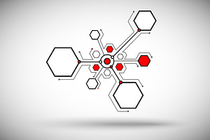 Circle is connected with three cells
