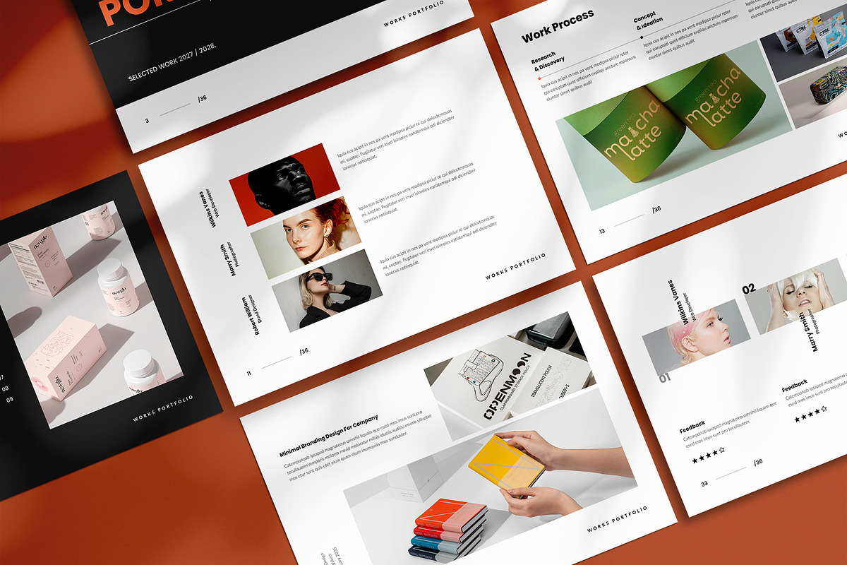 Works / Design Portfolio Template, a Brochure Template by TemplateFolio-Shop (Photo 2 of 20)
