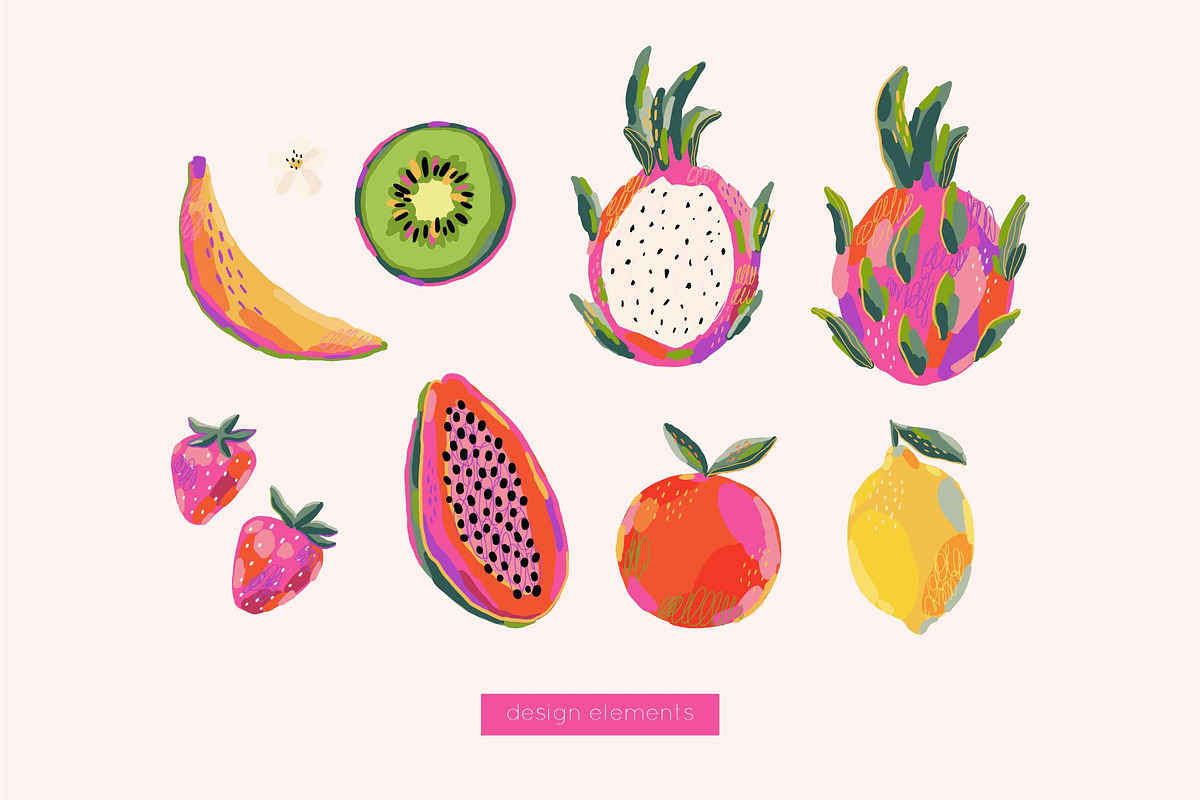 Abstract cute fruits, an Object Graphic by Barkova Nadya (Photo 2 of 6)