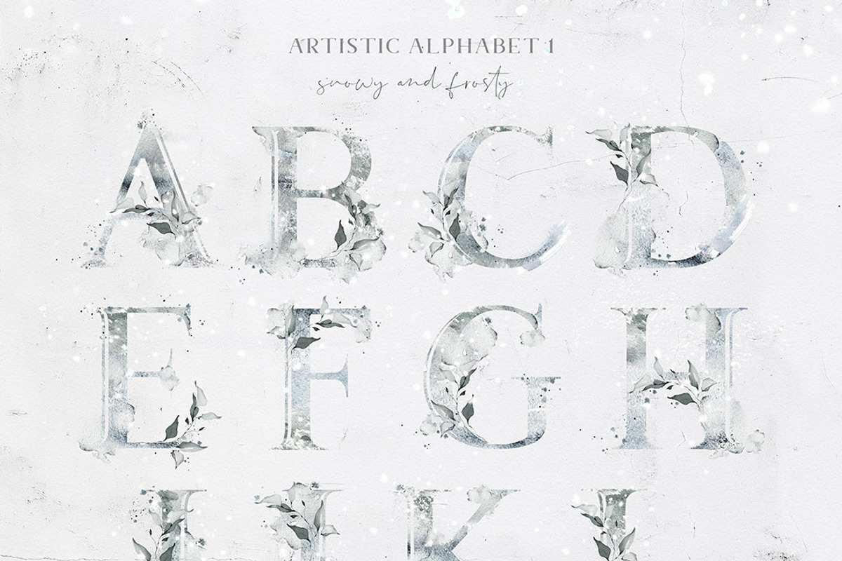 Winter Watercolors&Alphabets, a Decorative Illustration by Eva Katerina (Photo 11 of 23)