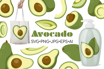 Avocado Fruits Cartoon