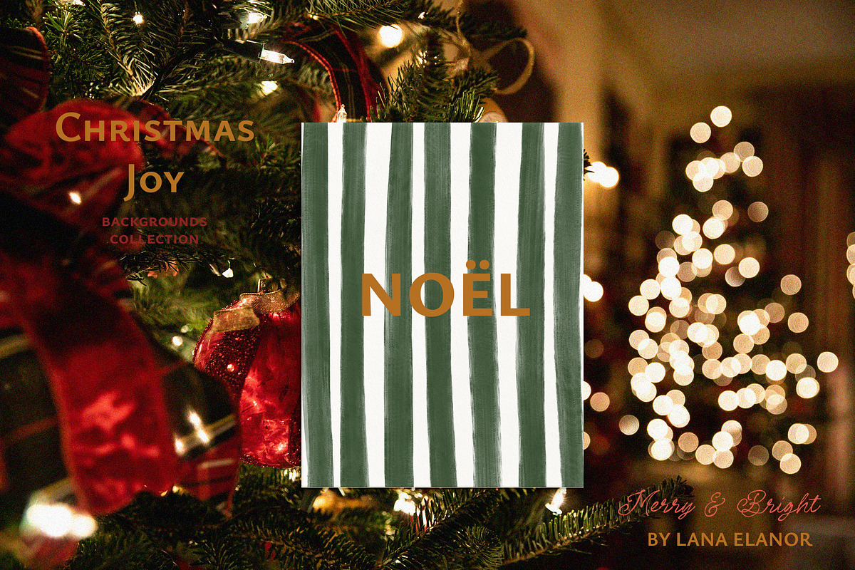CHRISTMAS JOY Backgrounds, a Background Graphic by Lana Elanor (Photo 2 of 11)