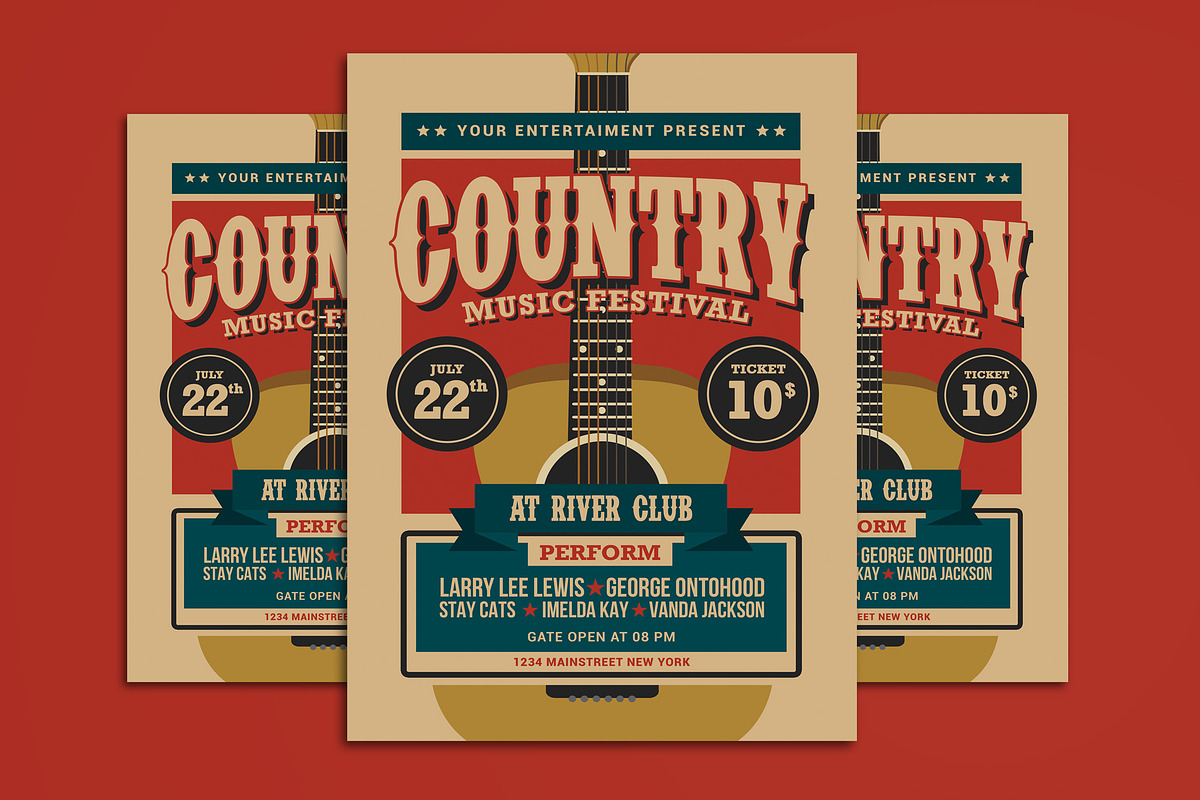 Country Music Festival, a Flyer Template by Muhamad Iqbal hidayat (Photo 1 of 4)