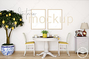 Frame Mockup Dinning Room, a Poster Template by Mockup Shop (Thumbnail 1 of 2)