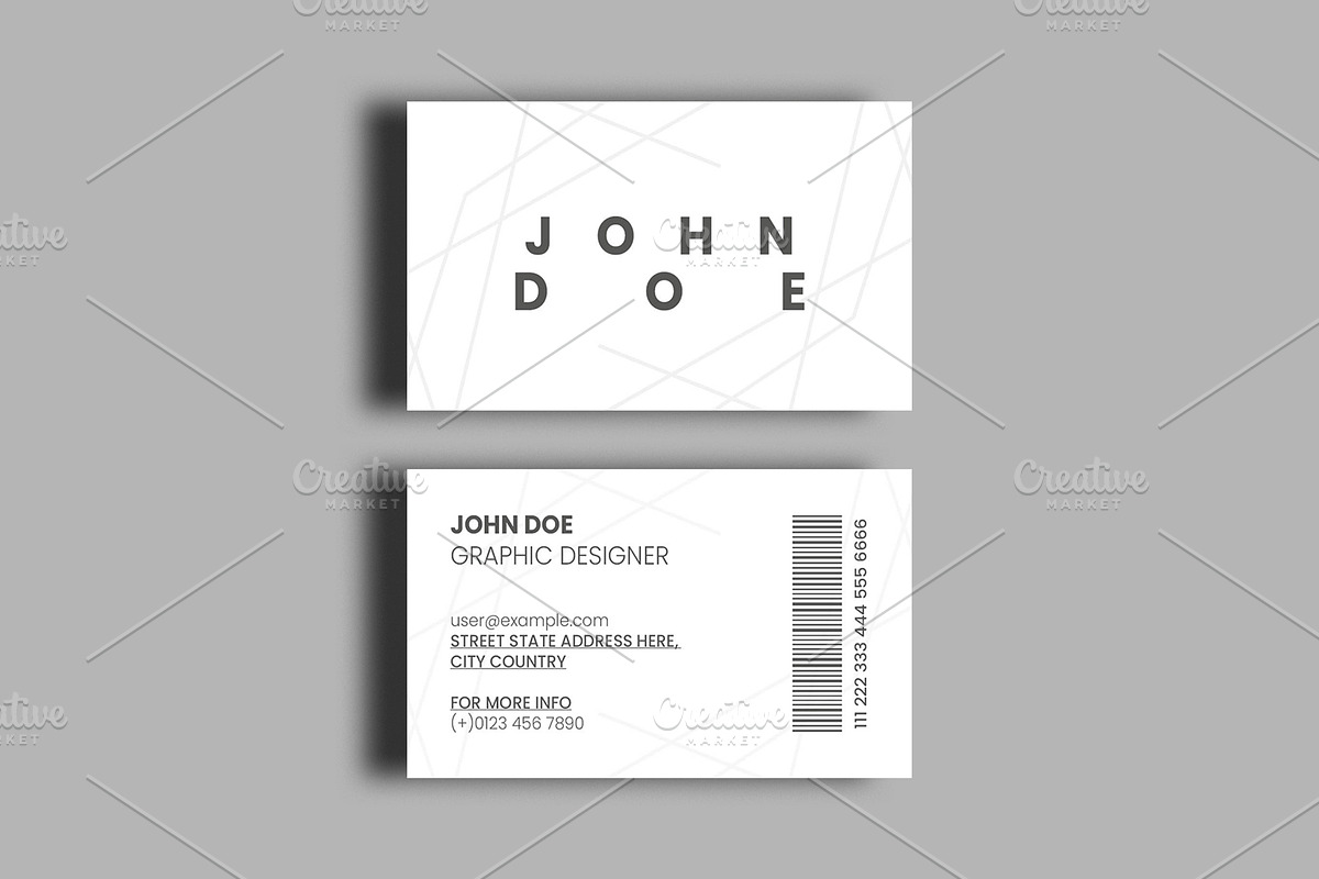 Simple Professional Business Card, a Business Card Template by ClickPaint_Studio (Photo 1 of 3)