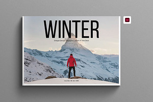 Winter Magazine Layout Landscape, a Magazine Template by Work-Envance