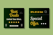 Fast Food Restaurant Social Media, a Social Media Template by MightyDesign (Thumbnail 4 of 8)