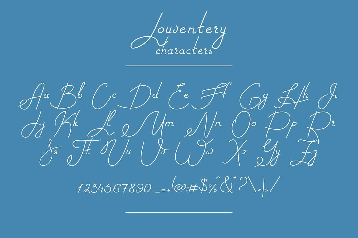 Louventery | a script font preview 2