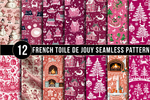 French Toile De Jouy Seamless, a Pattern Graphic by DreamArtGraphic