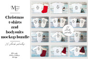 Christmas t-shirts, bodysuit mockups, a Print Template by MockupMarket (Thumbnail 1 of 27)