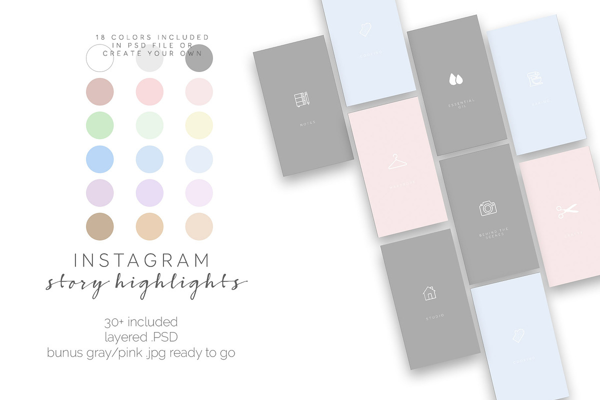 Instagram Story Highlights, a Social Media Template by Anna Wisjo Studio (Photo 1 of 2)