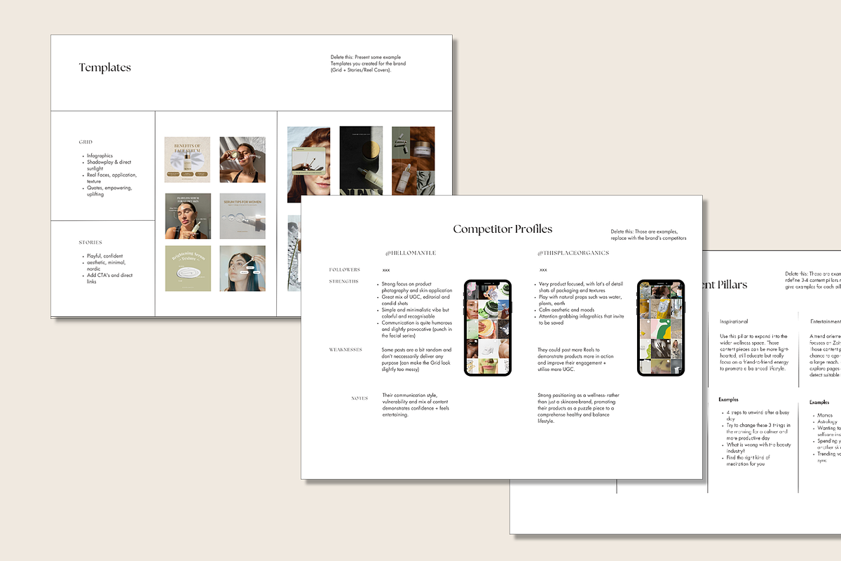 Social Media Strategy Template, a Social Media Template by montanasocials (Photo 3 of 7)