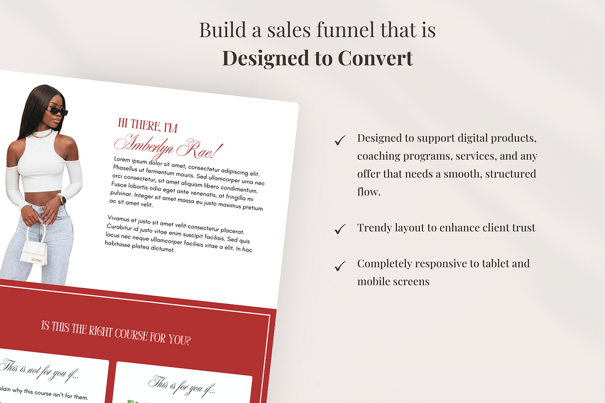 Stan Store Sales Page Template, a Landing Page Template by GlamWebDesigns (Photo 3 of 11)