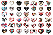 Mega Dog Heart Clipart Sublimation B, an Illustration by T-SHIRTBUNDLE (Thumbnail 3 of 3)