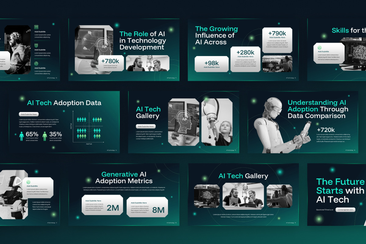 AI Technology PowerPoint, a Presentation Template by Loin Studio (Photo 3 of 4)