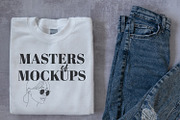 White Sweatshirt Folded Flatlay Mock, a Hoody Mockup by Masters of Instagram (Thumbnail 1 of 3)