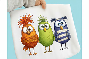 Funny Cute Birds Sublimation Design, an Illustration by designcity5