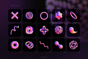 3D Shapes Collection 90 Renders