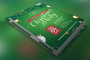 Green Christmas Party Flyer Template, a Flyer Template by Godserv Designs (Thumbnail 1 of 5)