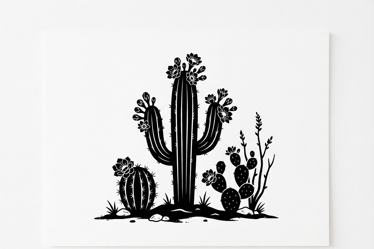 60 Desert Cactus Floral Silhouette, a Seasonal Illustration by Amazin_art (Photo 3 of 24)