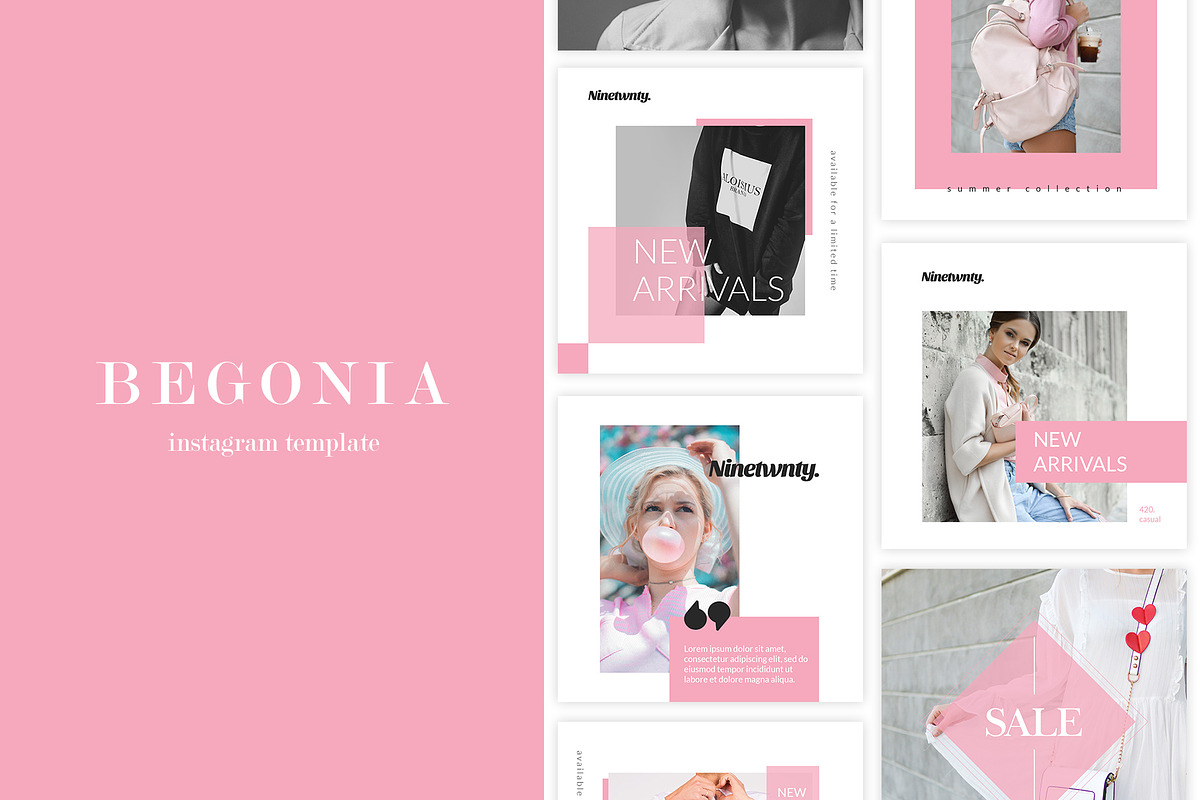 Begonia Instagram Template, a Social Media Template by dimindie (Photo 1 of 7)