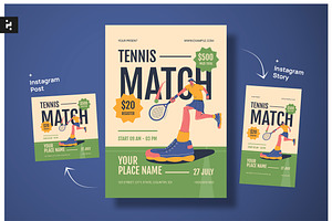 Tennis Match Flyer, a Flyer Template by Neermana