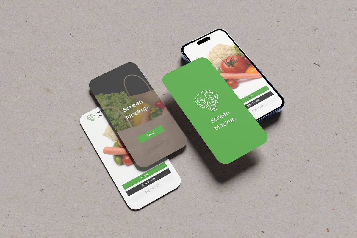 UI UX App Phone Mockup, an iPhone Mockup by Meizzaluna Design