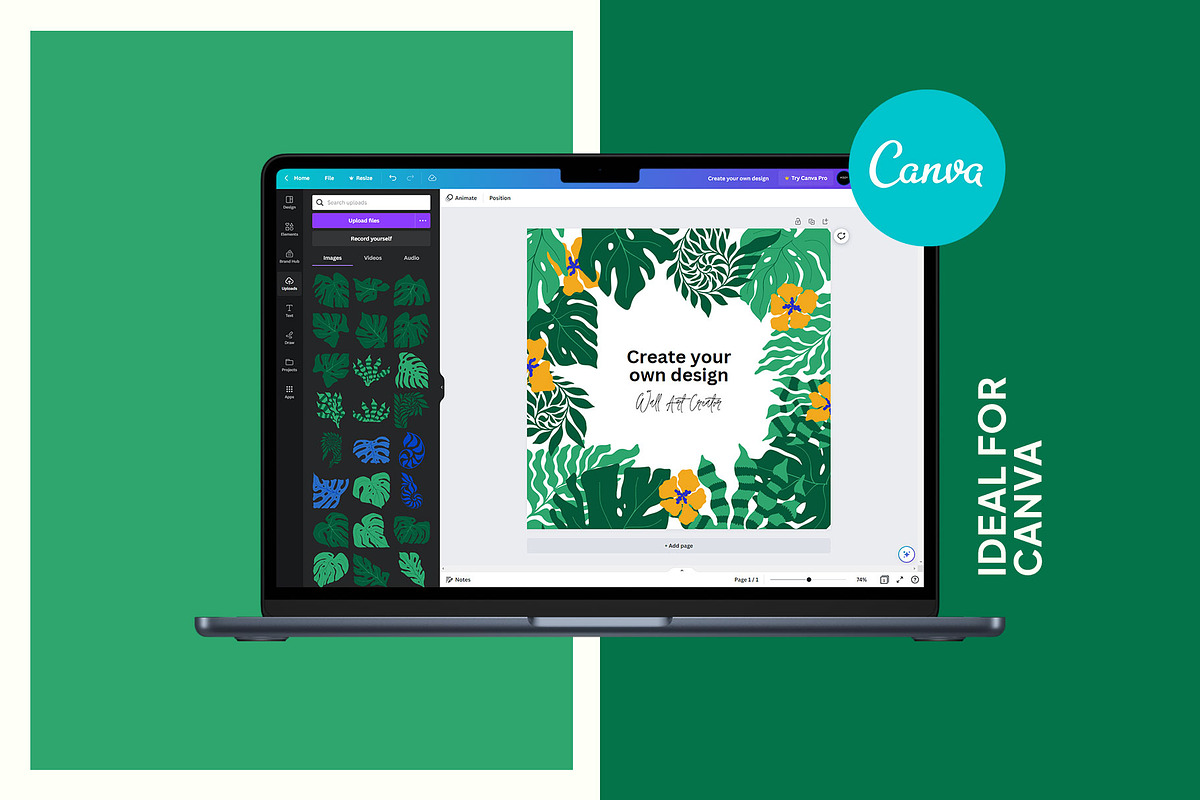Tropical Flowers | Wall Art Creator, an Object Graphic by Leleka.Store (Photo 13 of 15)