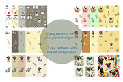 Pugs Clipart Set, an Animal Illustration by AG Mockups (Thumbnail 3 of 6)