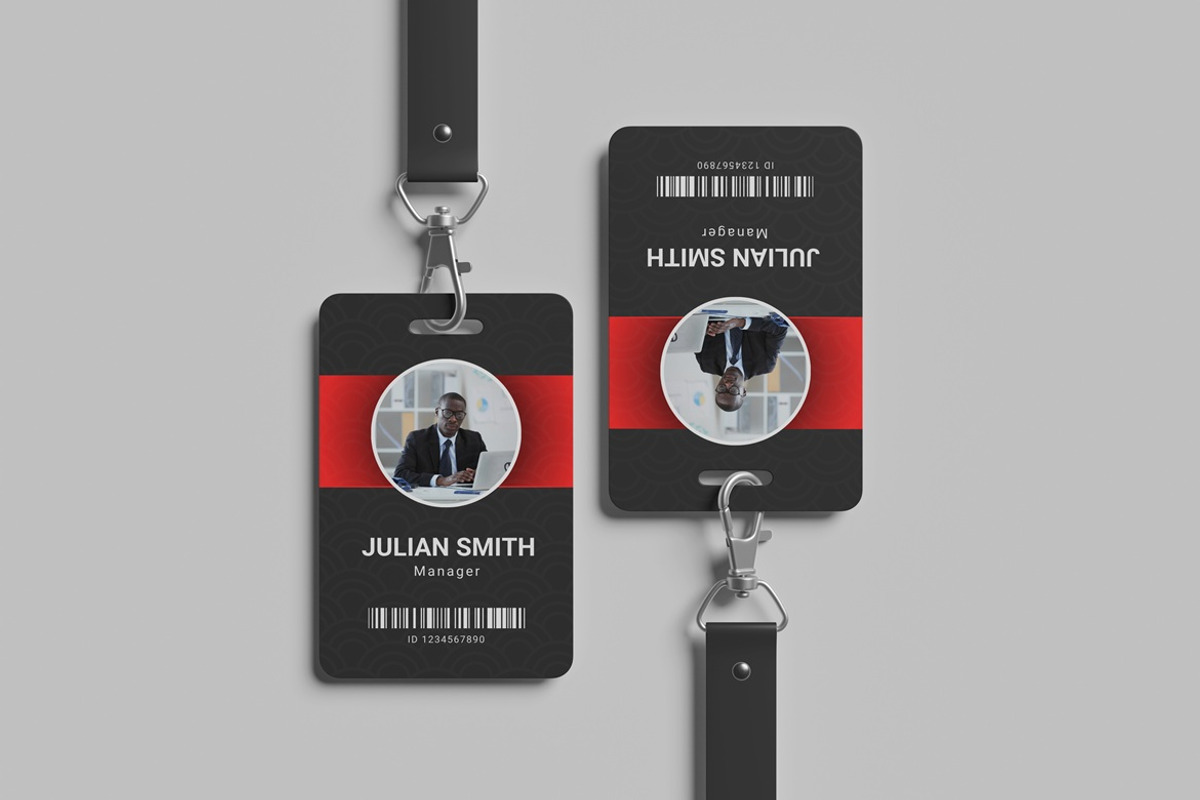ID card mockup with lanyard, an Advertising Mockup by GraphicWindow (Photo 3 of 6)