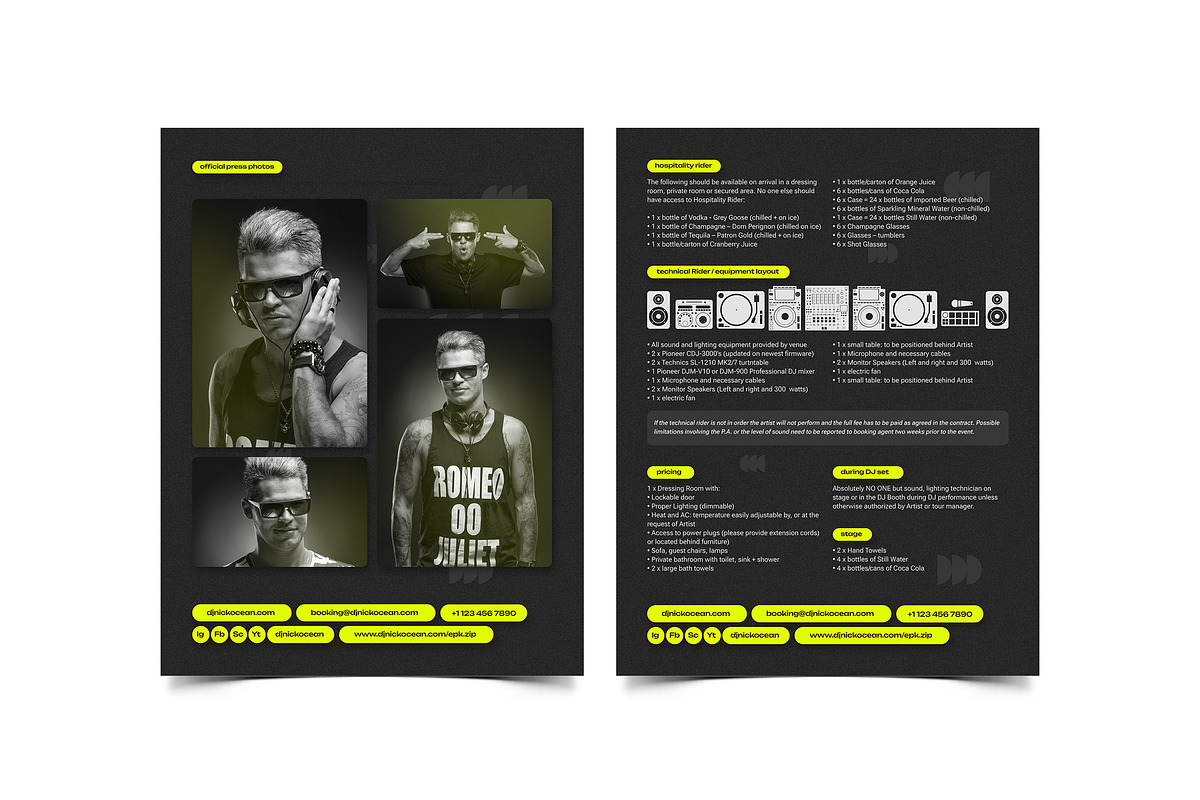 DJ Press Kit & Resume Template / EPK, a Resume Template by vinyljunkie (Photo 4 of 5)