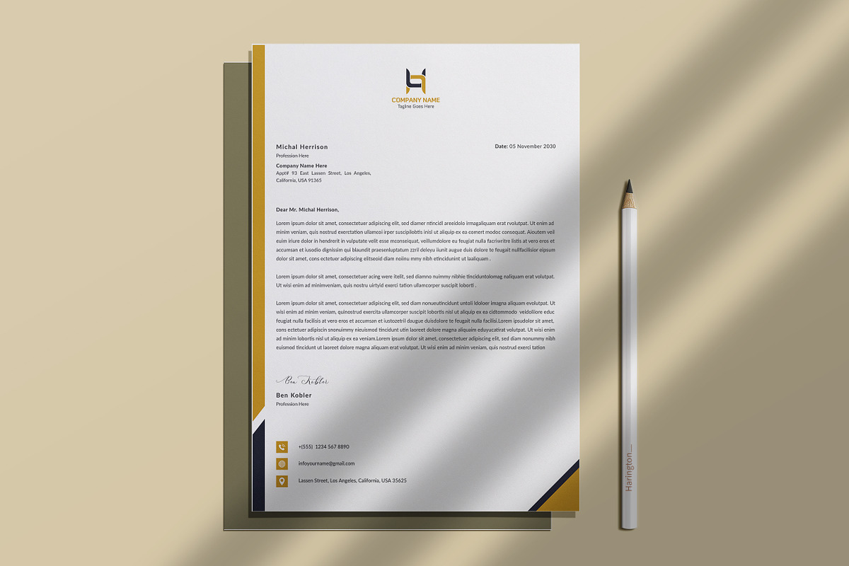 Letterhead, a Stationery Template by ResumeDevisers (Photo 1 of 6)
