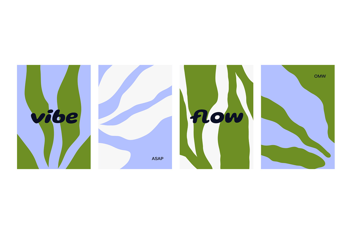 Organic abstract posters designs set, a Decorative Illustration by Good Studio (Photo 4 of 8)