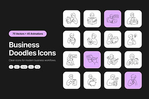 120 Business Doodles Bundle