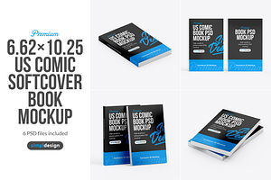 US Comic Softcover Book Mockup