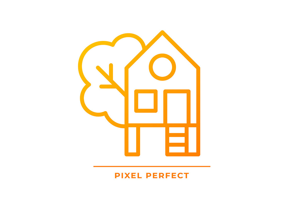 Treehouse pixel perfect gradient, an Icon by IMG Visuals