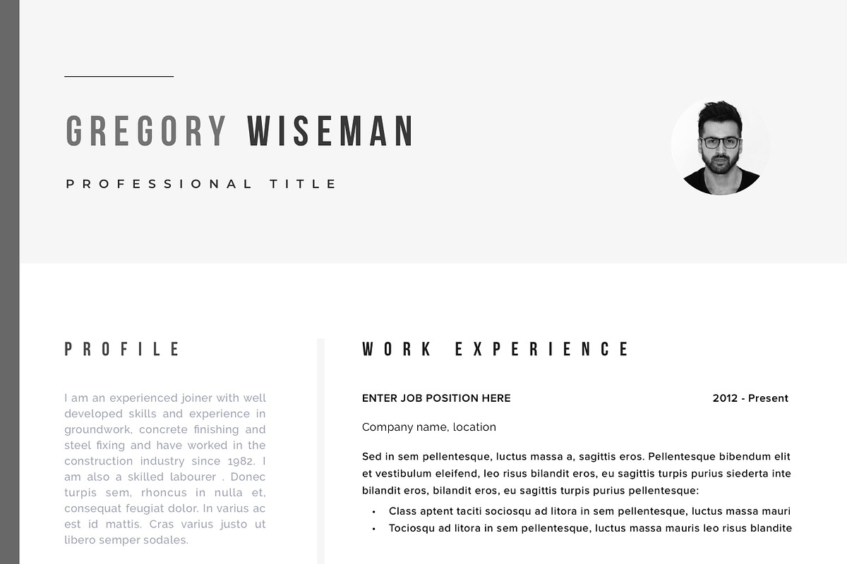 Resume Template CV Template 2 page, a Resume Template by Resume Angels (Photo 3 of 9)
