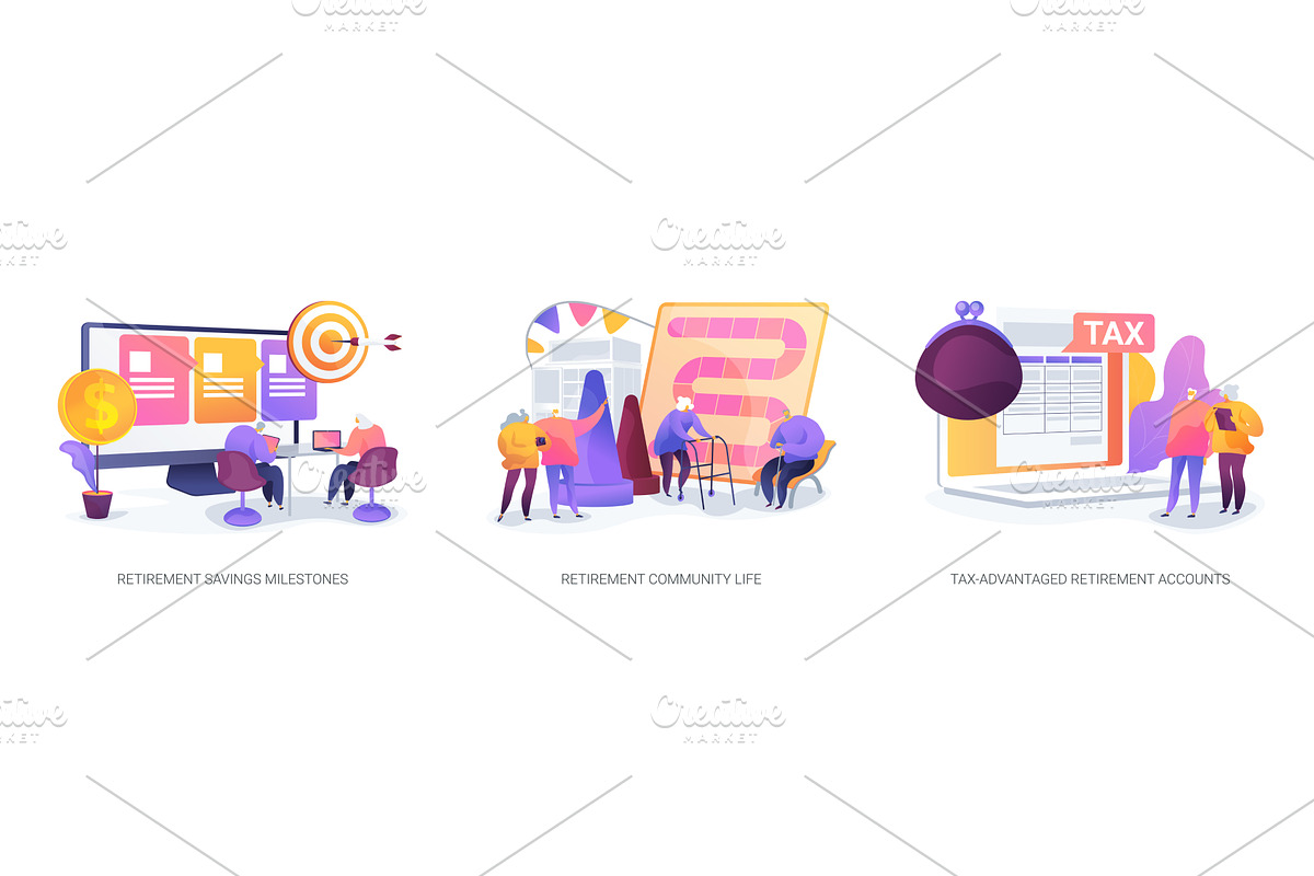 Retirement Savings, Lifestyle Scenes, a Finance Illustration by Visual Generation